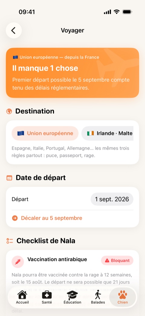 Checklist de voyage : « Il manque 1 chose », premier départ possible le 5 septembre.